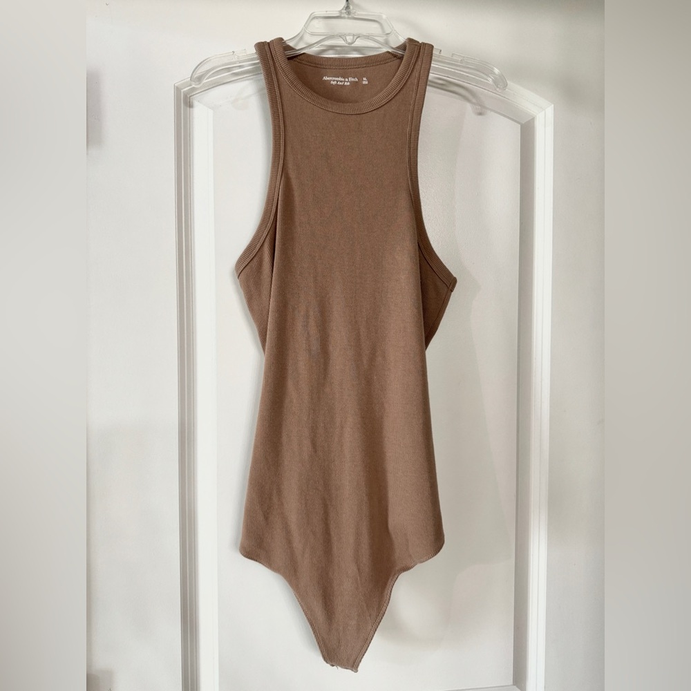 Abercrombie Soft Rib Mocha Bodysuit - XL